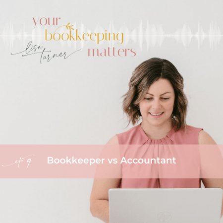 Your Bookkeeping matters podcast episode 9 tile cover pink and grey theme