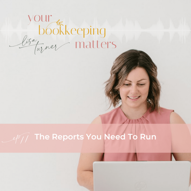 Your Bookkeeping matters podcast episode 9 tile cover pink and grey theme