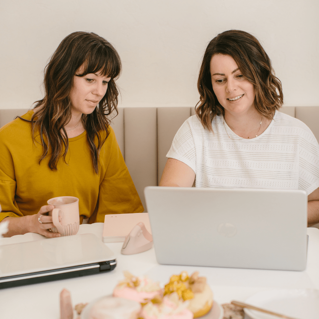 Accounted For You's Lisa & Rebecca doing your xero bookkeeping services for you on a laptop.